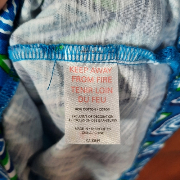 Hatley 100% Cotton Geometric Pattern Elbow Length Sleeve Midi Dress Size M - Picture 9 of 12